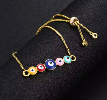 Rainbow Evil Eye Bracelet