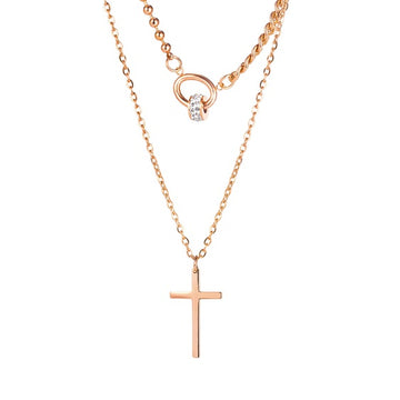 Rose Gold Cross Necklace